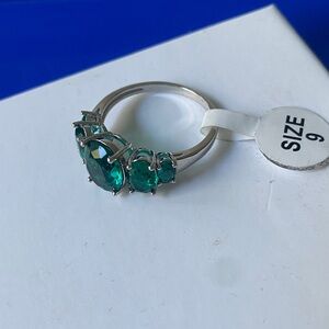 Elegant Silver and Green chrome diopside  Gemstone Ring sale